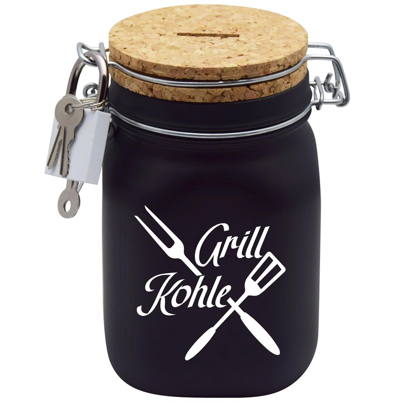 Money Box Grill Charcoal Design2 Money Gift Idea Black L