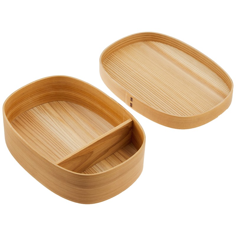 Yamako 80184 Bent Wappa Lunch Box, Family, Approx. 8.3 x