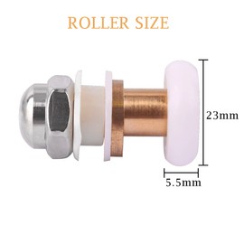 Atoplee 4pcs 23mm Wheel Diameter Shower Sliding Door Roller Runner Wheel (23×5.5mm)