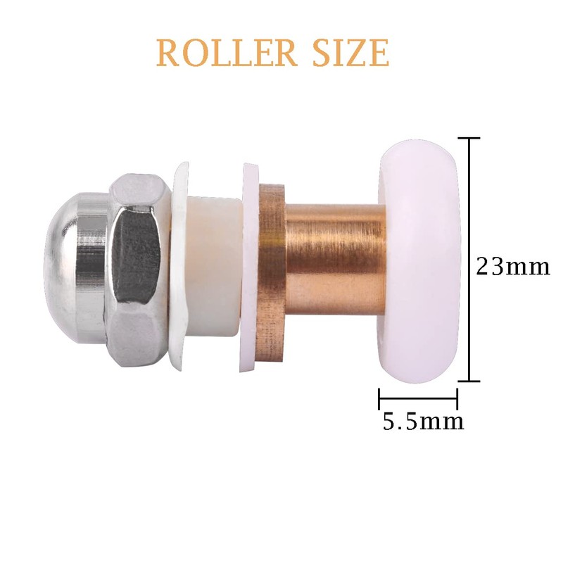 Atoplee 4pcs 23mm Wheel Diameter Shower Sliding Door Roller Runner