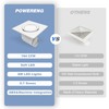 POWERENG Bathroom Exhaust Ventilation with Light,164 CFM 0.7Sones Quiet Ceiling