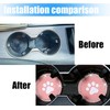 2 PCS Bling Paw Car Cup Holder Coaster, Non-Slip Cup