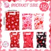 Pickmesh 150 Pcs Valentines Day Plastic Bags Bulk Valentine Candy