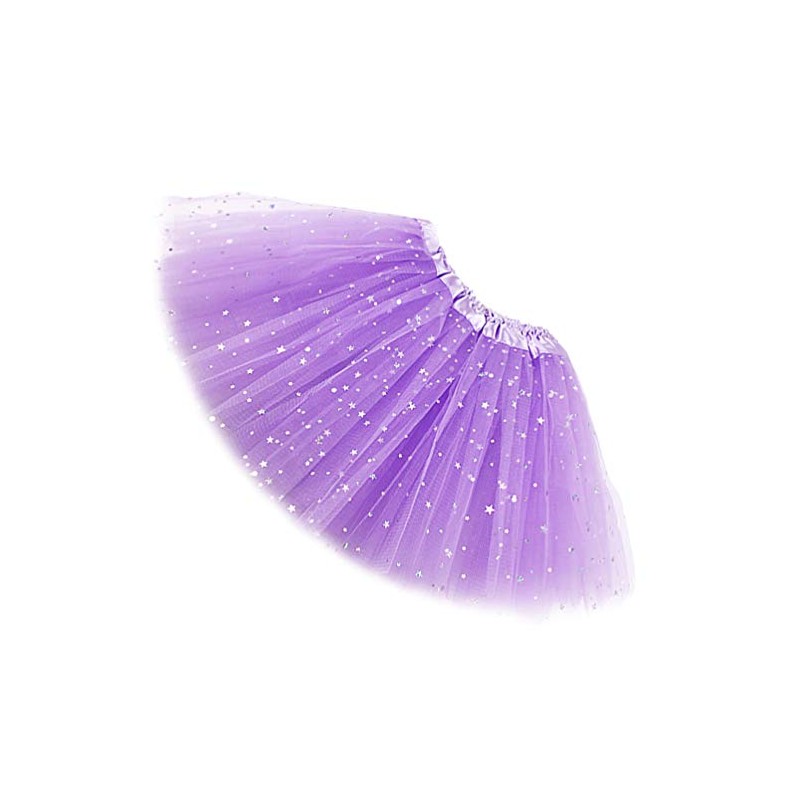 Womens Adult Sparkle Elastic 3 Layered Tulle Tutu Skirt (Light