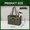 Tool Bag with Metal Frame, Waxed Canvas Wide Open Top