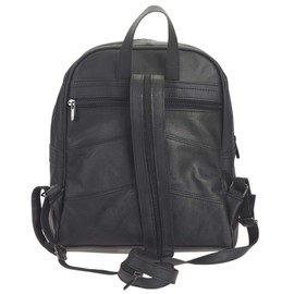 Ladies/Womens Large Genuine Leather Backpack/Rucksack in Navy