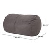 Christopher Knight Home Nyla Fabric Bean Bag, Charcoal