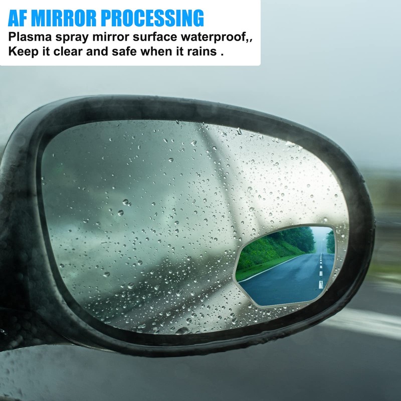 Car Rearview Mirrors Adjustable Reversing Auxiliary Mirrors polygon Green Framed