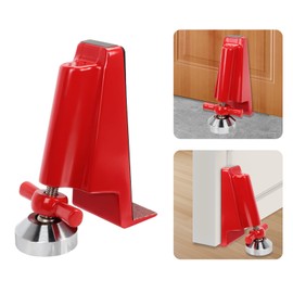 Portable Door Lock Brace,Heavy Duty Door Stop,Indoors Door Stopper, Adjustable Security Bar Door Brace for Home Hotel Travel Intruder Alert Detection and Personal Protection