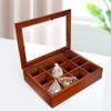 STOBAZA Tea Bag Organizer with Compartments Clear Acrylic Lid Space-Saving