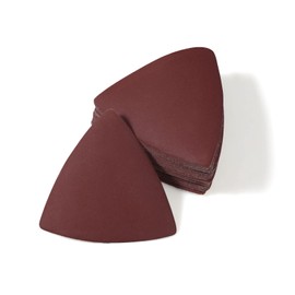 LEONTOOL 30 Pcs 3-1/8 Inch (80mm) Triangular Hook & Loop Oscillating Multitool Sanding Pads Triangle Sanding Pads 600 Grit No Hole Triangle Sandpaper Detail Sander Sandpaper for Wood Metal Polishing