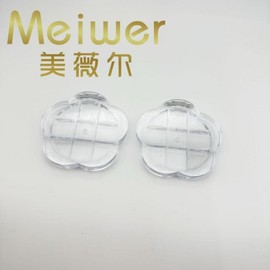 9-Slot Irregular Floral Transparent Empty Plastic Eyeshadow Palette (1G) One Size/1G Injection Color 30ea