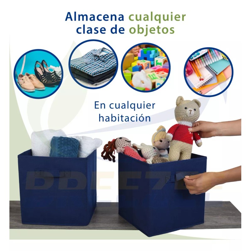 Breezee Market Set 6 Cajas Organizadores Almacenamiento Ropa Objetos Plegab