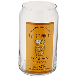 Sunart SAN3882-4 Funny Tableware, Can Shape, Glass, Approx. 12.2 fl oz (360 ml), Drunk, Highball, Made in Japan