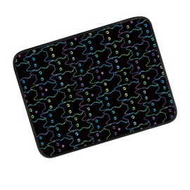 AFYEWKC Car Center Console Cover, Universal Soft Large Neoprene Auto Armrest Seat Box Cover, Funny Car Decor Accessories Fit for Most Cars, Vehicles, SUVs Cute Neon Cats