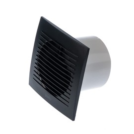 Diameter: 100 mm, Anthracite Bathroom Wall Fan, Exhaust Fan, Quiet, for Kitchen, Bathroom, Toilet