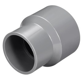 TOP-VIGOR 1Pcs PVC DWV Reducing Coupling, 50mm x 63mm Socket Pipe Fitting Adapter Connector, Duct Reducer Pipe Fitting for Water Supplies Build, Gray