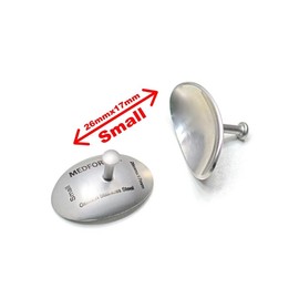 Medfort-Instruments Corneal Eye Shield Protector Stainless Steel with holding Point, 26mm X 17mm (Small), Set of 2 Pcs, Silver