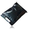 Black tough PE zipper type fancy bag 20cmX25cm +5cm 100 Bags