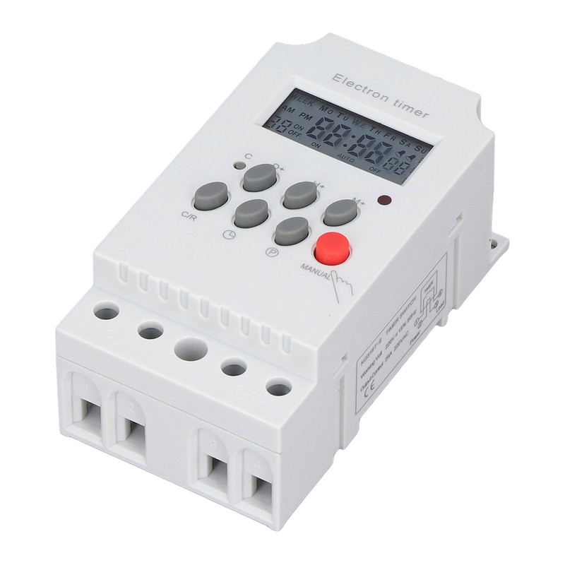 Electronic Timer Switch DIN Rail LCD Microcomputer Electron Intelligent Controller