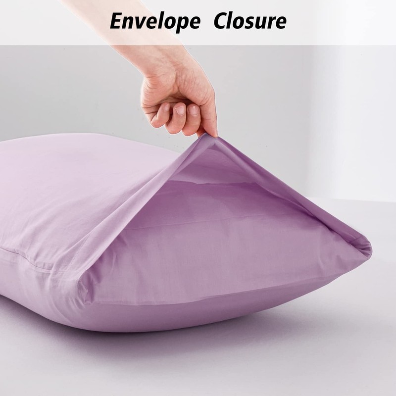 Lirex 2 Pack Pillow Cases, 100% Cotton 400 Thread Breathable