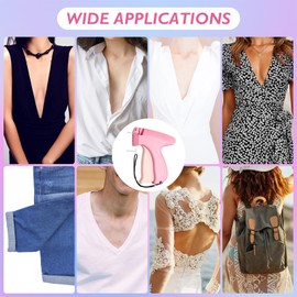 UVHJW Stitch Gun for Clothes, Mini Stitchy Sewing Gun, Handheld Tagging Gun for Quick Clothing Fixer, Includes 6 Needles, 2000 Black Fasteners, 2000 White Fasteners