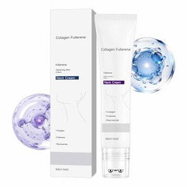 Magic Collagen Fullerene Neck Cream - Neck Skincare with Collagen Peptides, Tighten and Lift Firming Neck Cream for Crepey Skin, Deep Hydrating Skin Care for Smooth & Radiant Complexion (1Pcs)