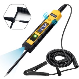 AWBLIN 4-75V DC Automotive Test Light, LCD Digital Light Tester with Voltmeter, Heavy Duty Circuit Tester with Polarity Indicate and Illuminating Lights, Fuse Voltage Tester Auto Electrical Tool