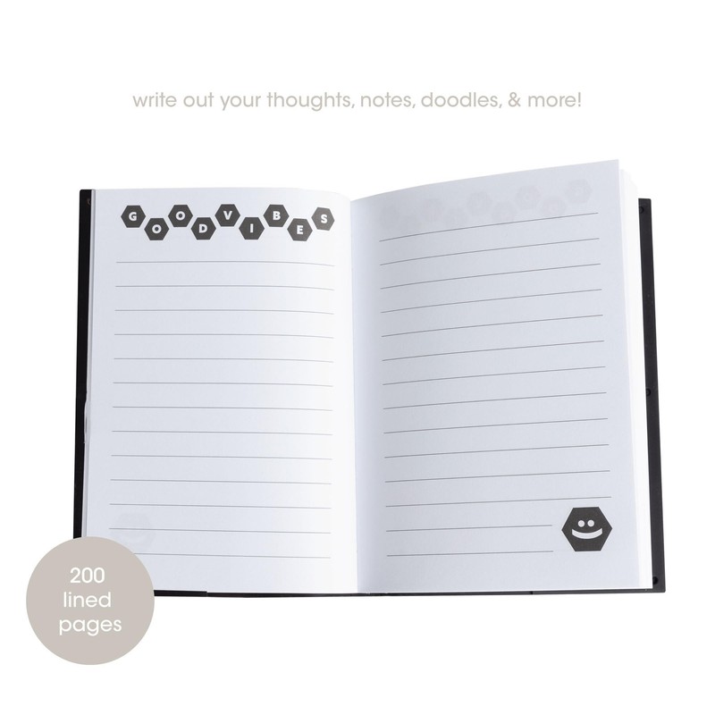 Pearhead Letterboard Journal, Soft Customizable Jacket Cover, Fidget Notebook For