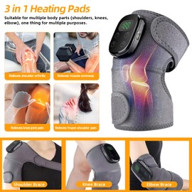 BECANNA Cordless Knee Heating Pad, Heated Vibration, Knee Massager for Men Women Pain Relief