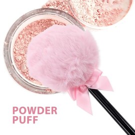 BESTYASH Borla de Maquillaje para Polvos Sueltos - Aplicador de Terciopelo para Polvos Sueltos Y Compactos, Ideal para Uso Diario Y Pieles Sensibles. 