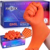 FINITEX Industrial Diamond Texture Nitrile Orange Glove - Chemical Resistant
