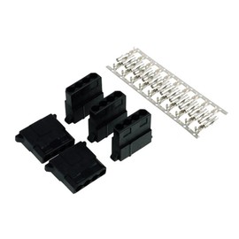 Phobya PSU Power Connector 4Pin Molex Stecker inkl. 4 Pins - 5 Stück Black