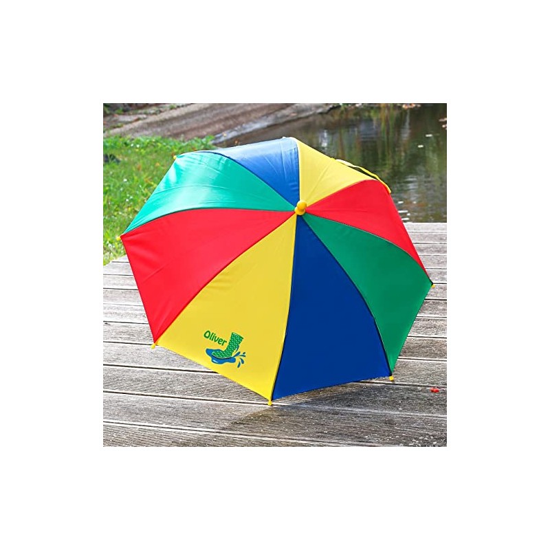 Striefchen® Children's Umbrella Colourful Printed with Your Choice of Name,