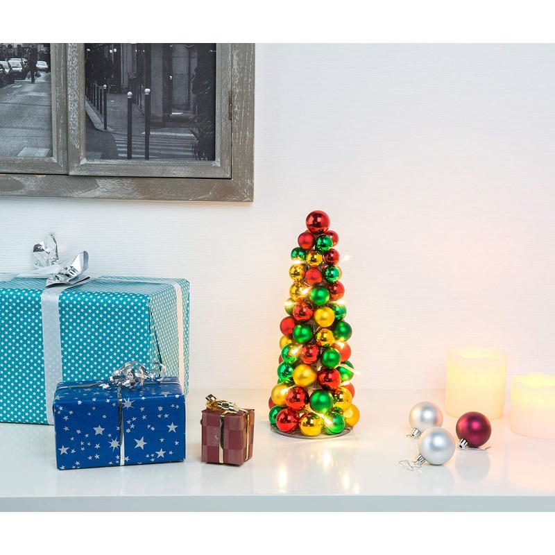 Britesta Bauble Christmas tree: set of 2 LED illuminated Christmas