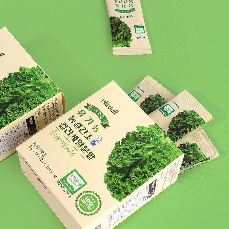 Bewell Organic curly kale powder 2g 14 sticks 3 boxes