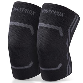 Bodyprox Knee Compression Sleeve 2 Pack for Men and Women, Knee Support Brace for Running and Work out (XL)