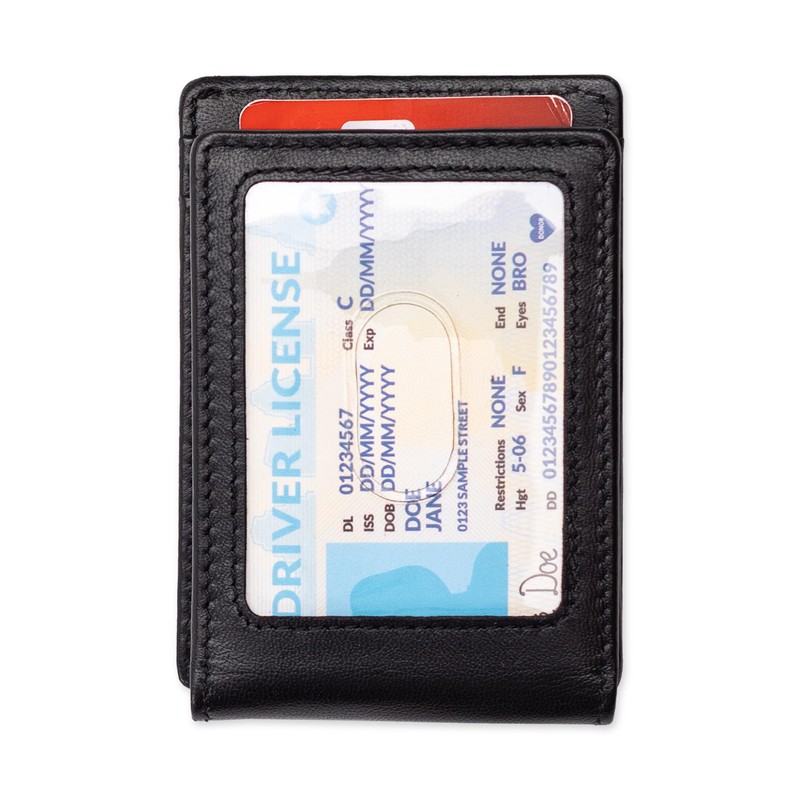 Dockers Men's Front Pocket Wallet, Sleek Black, One Size