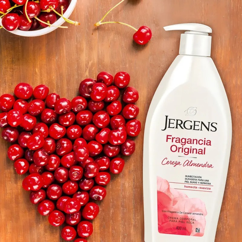 Jergens Crema Corporal Humectante Cereza Almendra Piel Suave