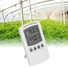 LCD Temperature and Humidity Monitor WallMountable Wired Flower Planting Hygrometer