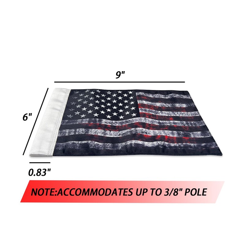 Motorcycle Flag 6x9,Antique American Flag,Double-sided Double Sewing Motorcycle USA Flag