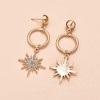 TseenYi Cz Stern Drop Ohrringe Boho Stern Dangle Ohrringe Gold