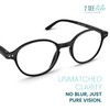Black Small Retro Round Reading Glasses for Women & Men