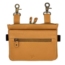 Leather Waist Bags, Leather Hip waist Belt Bag For Women, Leather Crossbody Bags For Women Clipon Leather Fanny Pack For Women (Tan Caramel)