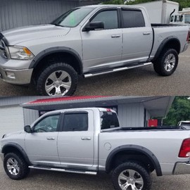 Smoke Tinted Window Visors Sun Rain Vent Guard Shade Deflector Compatible with Dodge Ram 1500 2500 3500 Crew Cab 2010-2018