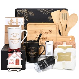 Maustic House Warming Gifts New Home, 12 Pcs New House Gift Basket, Housewarming Present for Homeowners Couples Women, Closing Gifts for Home Buyers