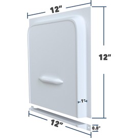 RV Screen Door Slide, ELEFOCUS Camper Screen Door Slider Panel and Handle Slider for RV, Trailer, Camper, Cargo Trailer, Motor Home, 12" x 12"