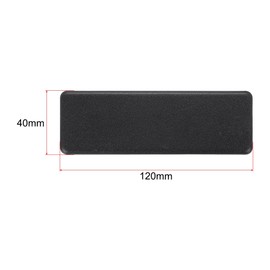 uxcell Standard Plastic Rectangle Aluminum Extrusion End Cap Black 40x120mm 6pcs
