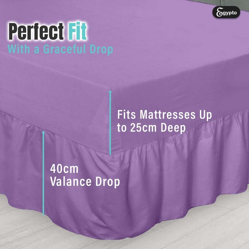 Egypto Plain Dyed Deep 𝐅𝐢𝐭𝐭𝐞𝐝 𝐕𝐚𝐥𝐚𝐧𝐜𝐞 Sheet Double – Easy