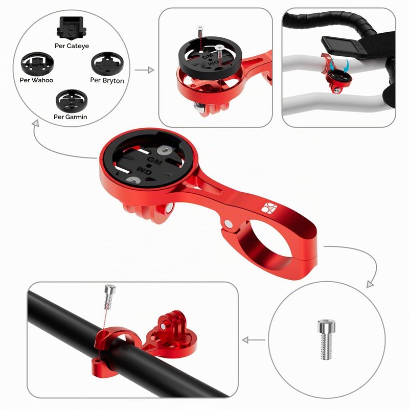Bike AeroBar - Supporto GPS per computer Garmin Edge Explore,